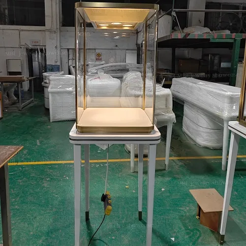 高端双色珠宝展柜定制 轻奢珠宝展示柜厂家