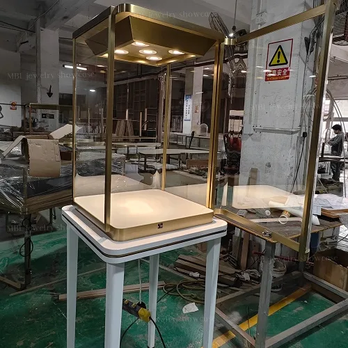 高端双色珠宝展柜定制 轻奢珠宝展示柜厂家