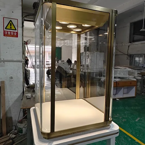 高端双色珠宝展柜定制 轻奢珠宝展示柜厂家