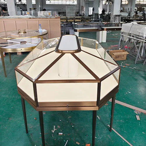 精工八角珠宝中岛柜 打造门店高定级首饰展示台