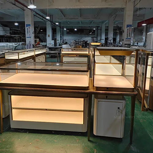 多功能组合珠宝柜台 源头工厂一站式珠宝展柜定制方案