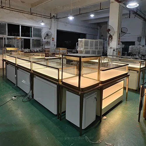 多功能组合珠宝柜台 源头工厂一站式珠宝展柜定制方案