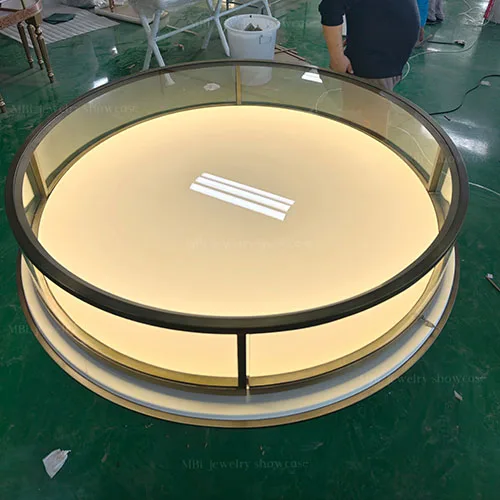 花瓣底座圆形珠宝柜台 源头工厂定制奢侈品首饰展示台