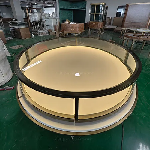 花瓣底座圆形珠宝柜台 源头工厂定制奢侈品首饰展示台