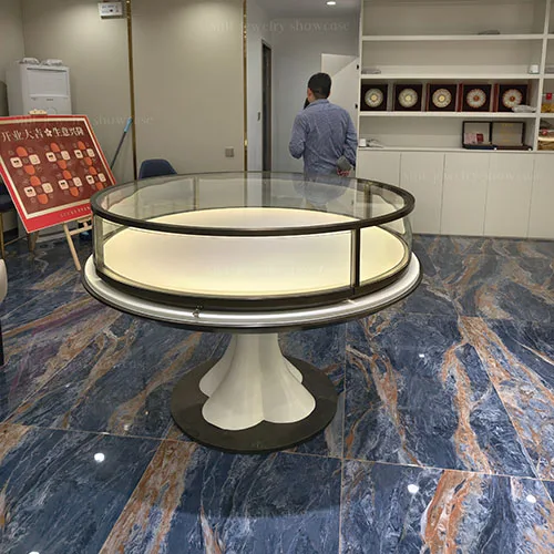 花瓣底座圆形珠宝柜台 源头工厂定制奢侈品首饰展示台