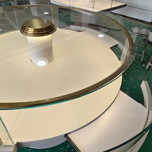 圆形轻奢珠宝中岛柜 打造门店视觉C位的高奢首饰展柜
