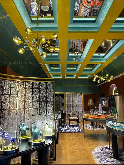 贵州壹玺珠宝二分店 | 新中式轻奢珠宝展柜落地