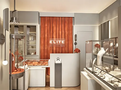 质感零售空间升级|ELITE PRECIOUS珠宝店设计与展柜定制